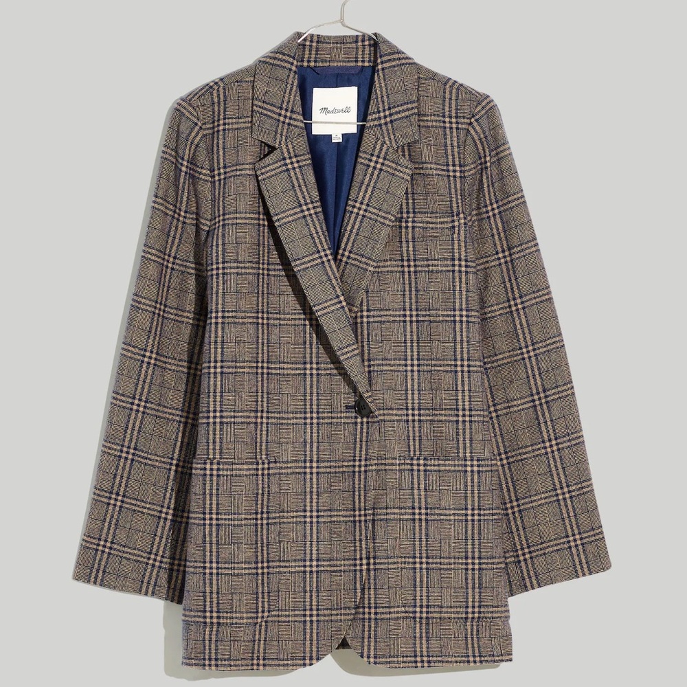 Madewell Larsen Blazer in Glen Plaid